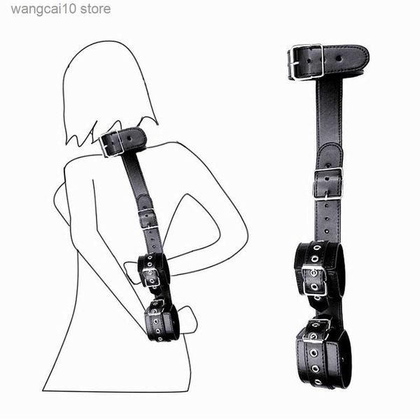 Sexy Set Sex Toys For Couples Hands Set BDSM Bondage Gear Bed Restraints Rope Strap Objects Fetish Adult Game Wrists Neck s T230718