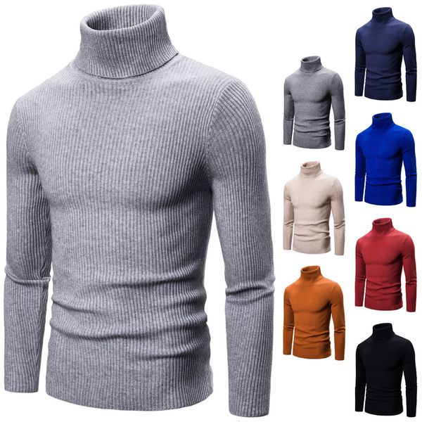 Maglioni da uomo Maglione a collo alto autunno e inverno Versione coreana maschile Casual Camicia a maniche lunghe lavorata a maglia 230718