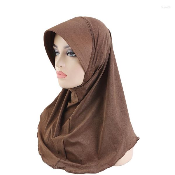 Sciarpe Donna Hijab con visiera Cappuccio copricollo attaccato Turbante Foulard Cofano Musulmano istantaneo Ramadan Pray Cappelli