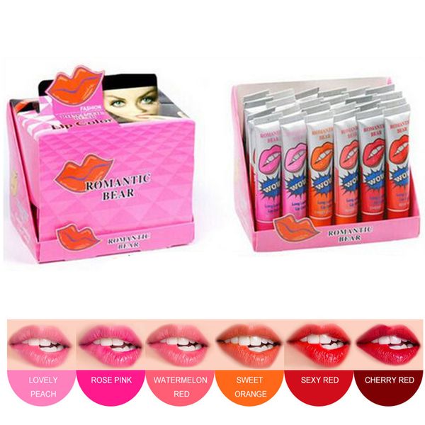 Batom Wholesale Wow Conjunto de Batom Peel Off Sexy Tattoo Labiales Gloss Tint Beleza Romântica Maquiagem Batom Líquido Cuidado de Lábios de Longa Duração 230717