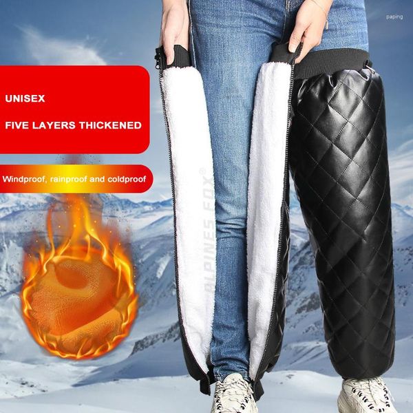 Motorrad Rüstung Warme Knie Pads Winter PU Leder Halten Schutz Thermische Leggings Für Fahrrad Snowmobike Kälte-beweis