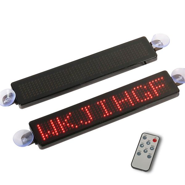 Display LED de carro programável de 12V Sinal de publicidade mensagem de rolagem veículo táxi LEDs janela sinais controle remoto com dis286w de sucção