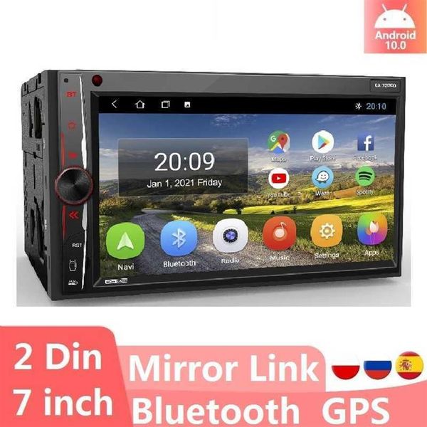 2Din Android Car Audio Radio Per Toyota Nissan Hyundai Lada Navigazione GPS 7 Lettore Multimediale Universale Autoradio Stereo Re257w