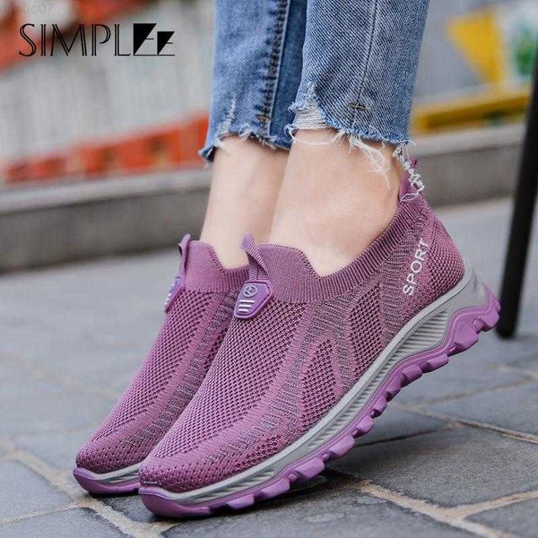 Scarpe eleganti Sneakers per donna Piattaforma Scarpe mamma vulcanizzate Slip On Walking Mocassini piatti Estate Autunno Scarpe sportive femminili Tennis Zapatillas L230717