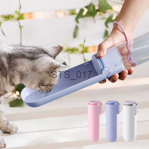 Tigelas para cães Alimentadores Outros suprimentos para animais de estimação 420ml Garrafa de água portátil para animais de estimação dobrável à prova de vazamento para cães bebedouro copo para viagens ao ar livre cães gatos dispensador de água alimentador x0715