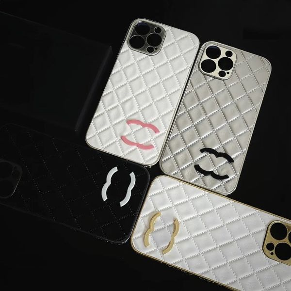 Luxury C Phonecases Designer Phone Case Shind Leather Lens Защита для iPhone 14 Pro Max плюс 13 12 11 Shock -Reseep Shell 4 Styles Hot
