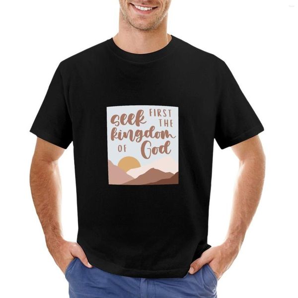 Herren-Poloshirts „Seek First The Kingdom Of God“-T-Shirt, Sport-Fan-T-Shirts, Herren-T-Shirts, lässig, stilvoll