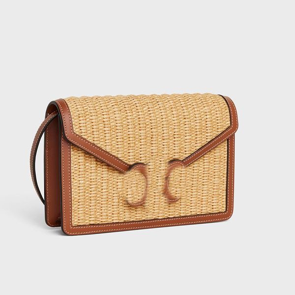 Цепная сумка сололочная сумка летние пляжные сумки дизайнер плетения на плечах сумочка кошелька по бок с подмышками