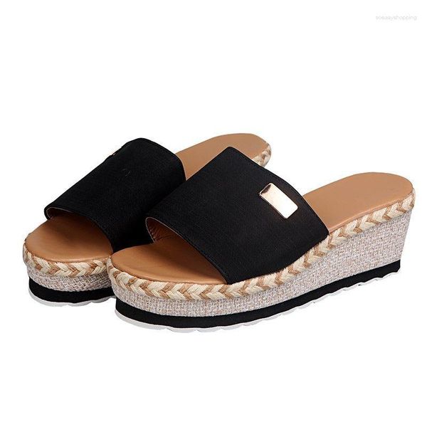 Sandalen Sommer Dame 2023 Stil Seil Hausschuhe Schuhe mit Hohen Absätzen frauen Sandalen Sommer