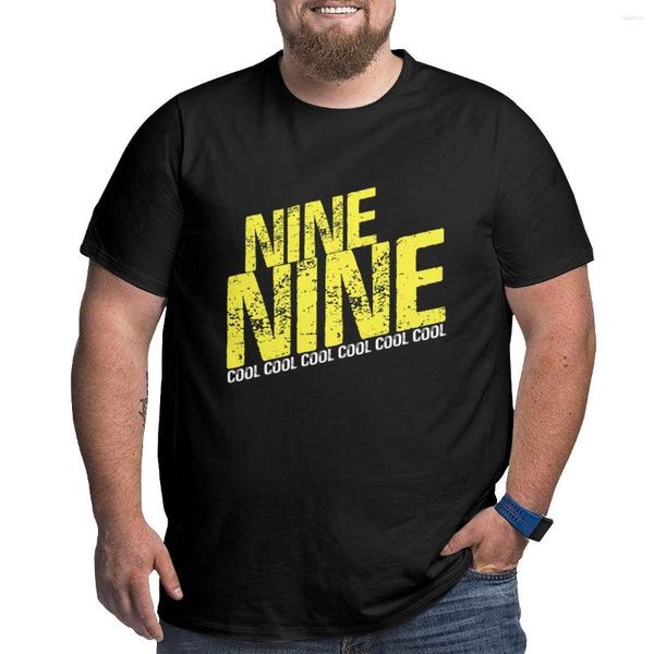 Polos Masculinas NINE NINE.Camiseta Legal Legal Camisetas Grandes e Altas Tamanho Grande 4XL 5XL 6XL Blusas Simples de Manga Curta Masculina