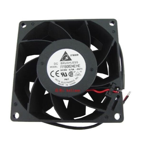 Original Delta FFB0824EHE 8038 8 cm 24V 0 75A 2 fios ventilador de bola dupla fan218M