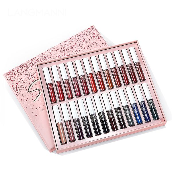 Губная помада 241210pcs Velvet Matte Matte Set Set Увлажняйте пигмент Несменной длинностастные губы.