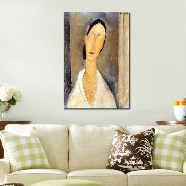 Amedeo Modigliani фигура Canvas Art ручной работы Hanka Zborowska Oil Paintors для декора квартир современный