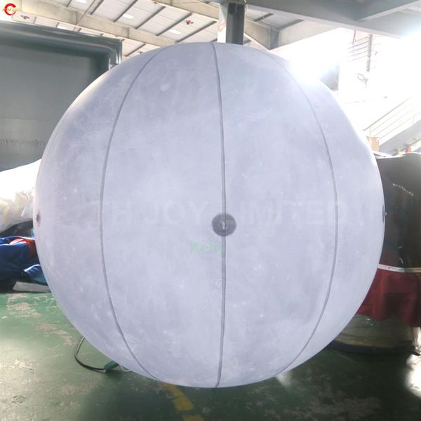 Balão de lua inflável gigante navio para porta iluminação led balões de planeta de publicidade para pendurar ou aterrar exibição 232 v