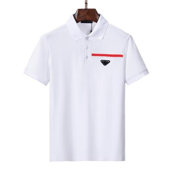 23Herren-Poloshirt, Designer-Poloshirts für Herren, Modefokus, Stickerei, Schlange, Strumpfband, kleine Bienen, Druckmuster, Kleidung, Kleidung, T-Shirt, schwarz-weißes Herren-T-Shirt