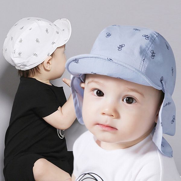 Caps Hüte Tragbare Druck Baby Sonnenhut Kinder Kleinkind Junge Mädchen Sommer Caps für Kinder Anti UV Sonnenschutz Strand Einstellbare caps 230717