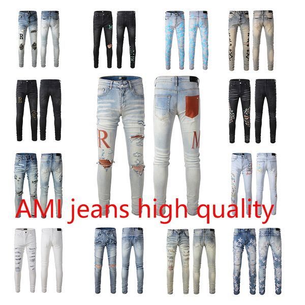 Erkekler Lüks Denim Pantolon Tasarımcı Kot Tasarımcılar Pantolon İnce Uygun Gevşek Moda Pantolon Adam Jean Swearpants Skinny Jean Megogh CXG240481-25