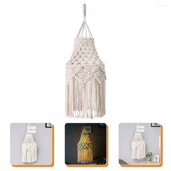 Lampade a sospensione Luci decorative Paralumi Lampadario Tessitura Copertura Grande soffitto appeso a casa