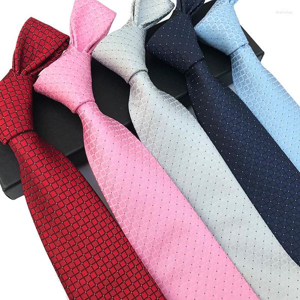 Gravatas borboleta gravata xadrez homens de negócios gravata de casamento para cor sólida moda pontos pescoço seda estilo jacquard gravatas