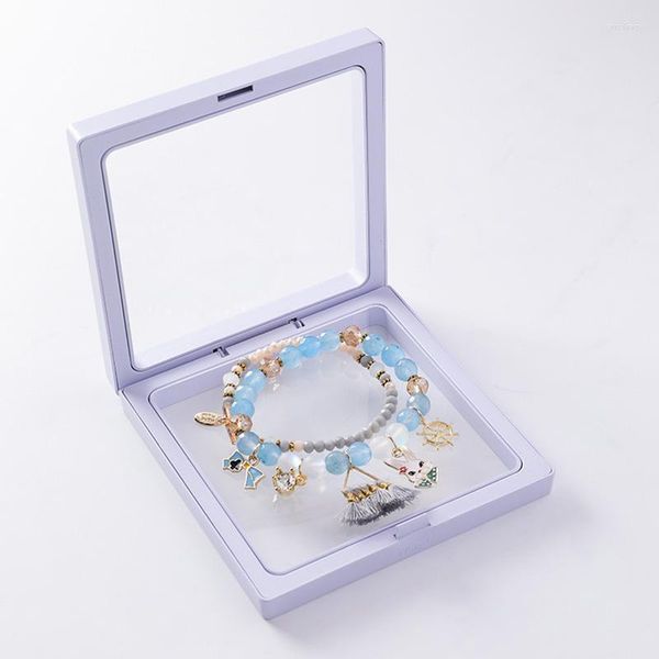 Bolsas de joias caixa antioxidante transparente organizador de filme pe para brinco colar suporte de armazenamento pulseira anel display flutuante