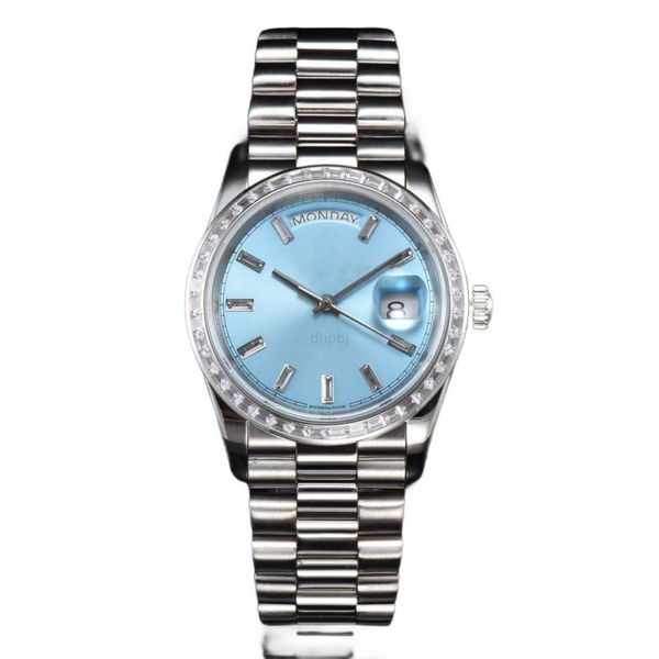 Herrenuhr, 36 mm, automatische mechanische Uhr, Diamantuhr, 904L-Stahlband, Saphirglasspiegel, neue, heiß verkaufte Herrenuhr, luxuriöse Mode-Sportuhr