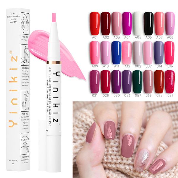 Nagellack, hochwertiger 3-in-1-Nagellackstift, einfach zu entfernen, in einem Schritt aufzutragen, Maniküre-Gel für Frauen, anfängerfreundlicher Nagellack, 230717