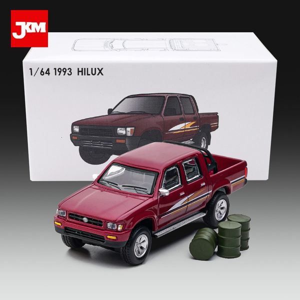 Самолеты Modle JKM 164 1993 Hilux Model Car Alloy Diecast Classic Offroad Pickup Maniature Toys для детей взрослые подарки мальчики 230718