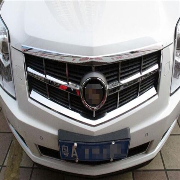 Di alta qualità ABS cromato 2 pezzi griglia per auto barra decorativa protezione protezione trim per Cadillac SRX 2010-2012216V