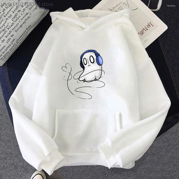 Erkek Hoodies Müzik Aşk Hoodie Undertale Game Ghost Sweatshirt Kadınlar Giysileri Erkek Giyim Karikatür Napstablook Kazak Unisex