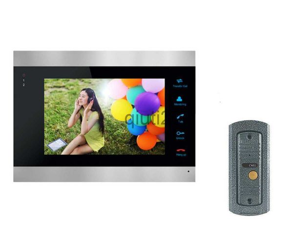 Altri citofoni Controllo accessi ANPWOO Videocitofono LCD a colori da 7 pollici Citofono Sistema di interfono Apriporta Sblocca telecamera campanello a colori 600TVL Visione notturna x0718