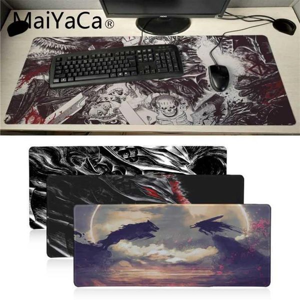 Maiyaca serin yeni Berserk anime kauçuk fare dayanıklı masaüstü mousepad aniem iyi kaliteli kilitleme kenarı büyük oyun fare ped y0713282c