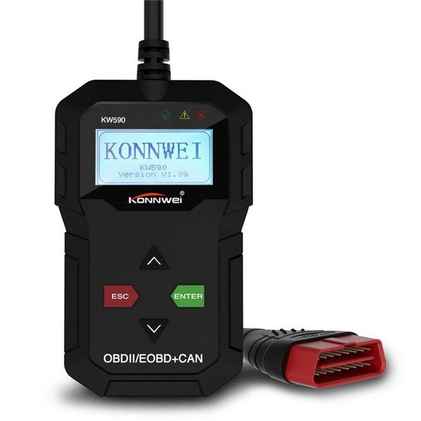 Scanner Scanner Universal OBD II может диагностировать сканер-сканер автомобиль код разлома считывания считывателя для считывателя для проверки света двигателя KW590 с O2 S291D