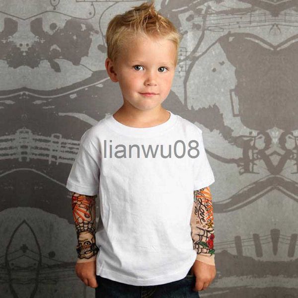 T-shirt Novità Tatuaggio Bambini Ragazze Top Bambini Ragazzi Cartoon Graphic T-shirt Cotone manica lunga Ragazzi TShirt Primavera Autunno Vestiti ragazzo x0719