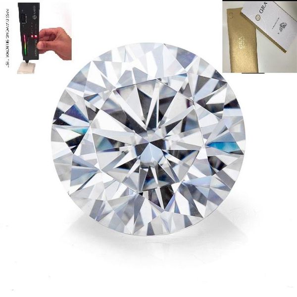 Altro da 3 mm a 15 mm D Colore VVS1 Moissanite sciolta Passaggio diamante Test Perle di Mossanite rotonde naturali Pietra bianca brillante289x