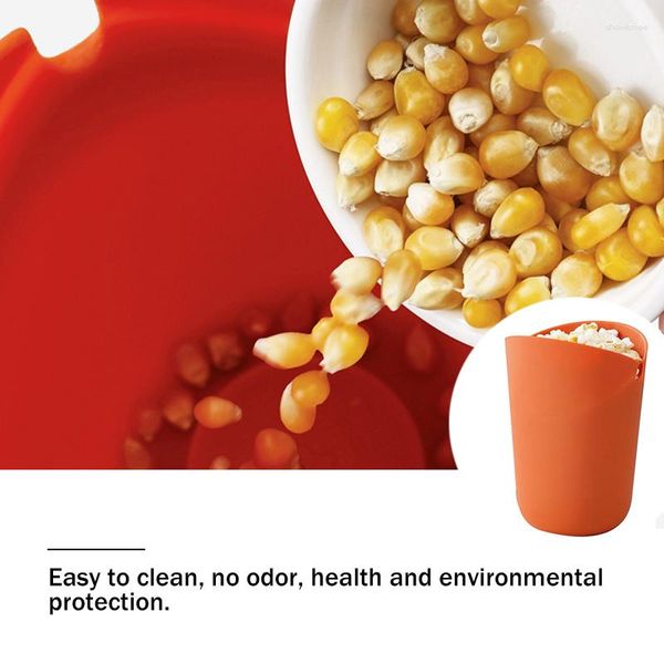 Ciotole Microonde Popcorn Secchio Silicone Multiuso Pratico Riutilizzabile Grado Accessori da cucina Creatore Pieghevole Sano