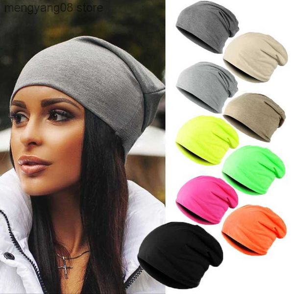 Beanie/Totenkopfkappen Wintermützen Männer Frauen Gestrickte warme Mützen Einfarbige Mützen Hip-Hop Slouch Skullies Lässige Bonnet Beanie Mütze Gorros 14 Stile T230719