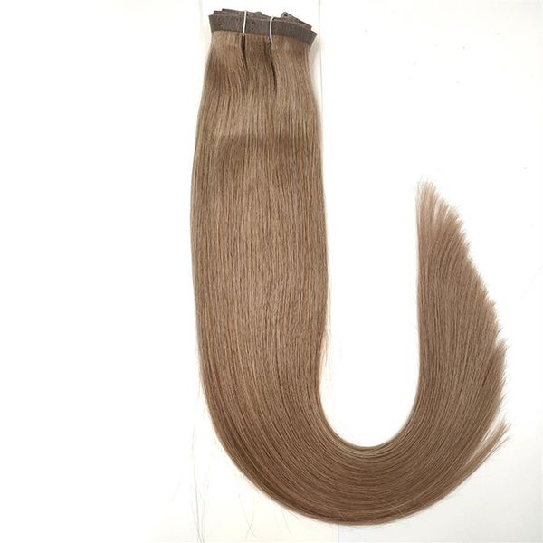 Clip brasiliana umana nelle estensioni dei capelli Set di opzioni per capelli vergini da 70-160 g con colore nero naturale e marrone cenere per le opzioni245n
