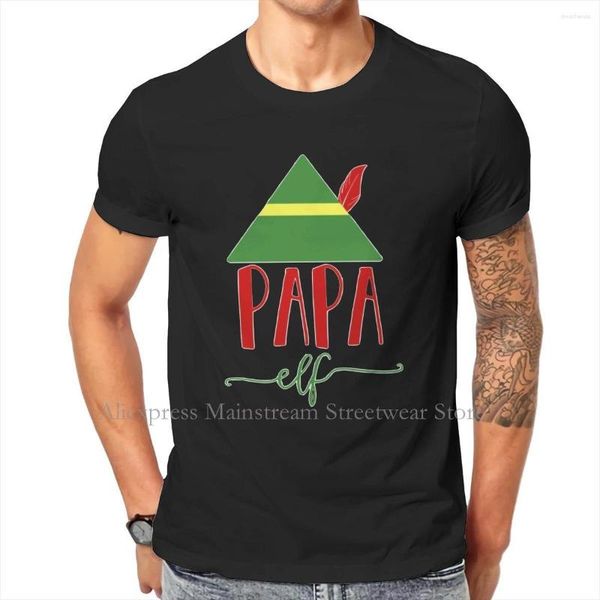 Erkek Hoodies Papa Elf Sticker T Shirt Vintage Graphic Büyük Crewneck Tshirt Top Satış Harajuku Erkek Sokak Giysesi