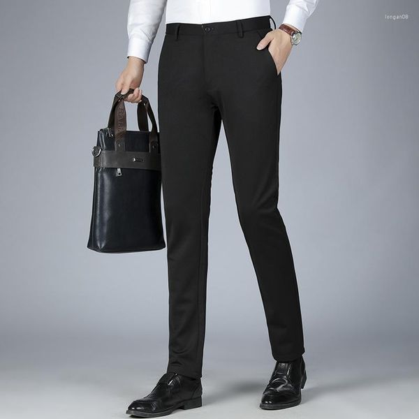 Мужские костюмы MRMT 2023 Бренд толстые бархатные брюки растягивают бизнес -брюки с прямой ногой в длину