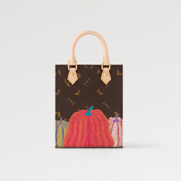 Nova bolsa feminina Explosion hot bolsa de abóboras bolsa clutch M82112 pinturas YK art world Petit Sac Plat estampas exclusivas de abóbora bolso de lona revestida quente França