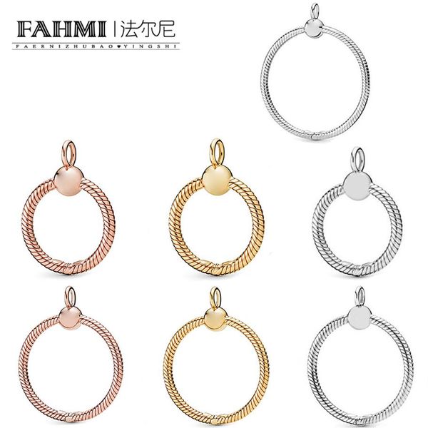 FAHMI 2019 Autunno Nuovo Avviso Shine Leaf Tree of Love Funghi Corona Bandiera Cinese Bao Notre Dame Fascino in oro rosa a forma di cuore Pend270f