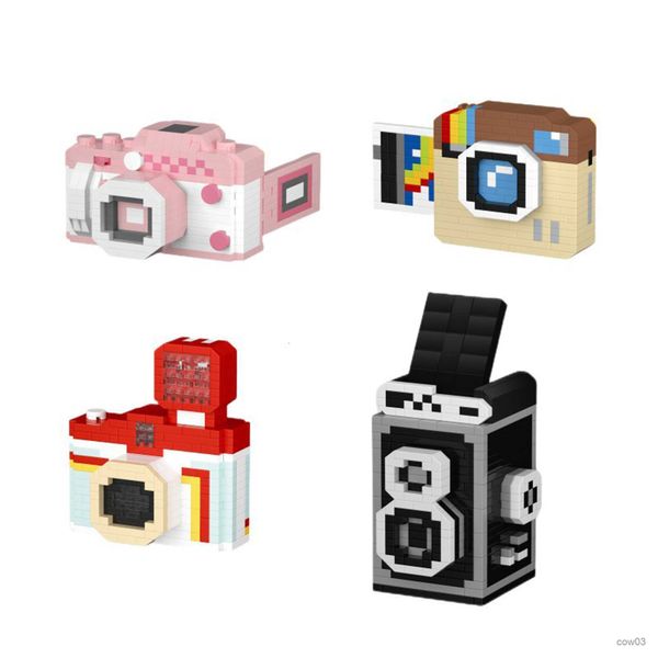 Блоки CLC Diamond Micro Particles Случайные лоскутные блоки Blocks Toys Retro Camera Toys для детских подарков R230720