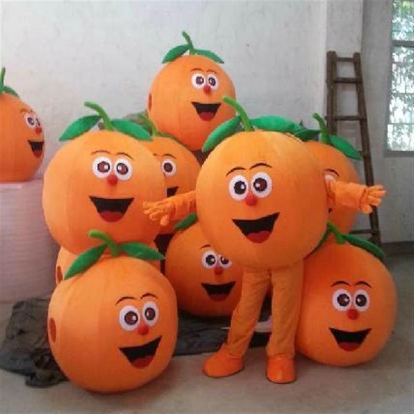 Terno de frutas laranja de alta qualidade para fantasia de mascote de qualquer tamanho Vestido extravagante Personagem de desenho animado Roupa de festa267L