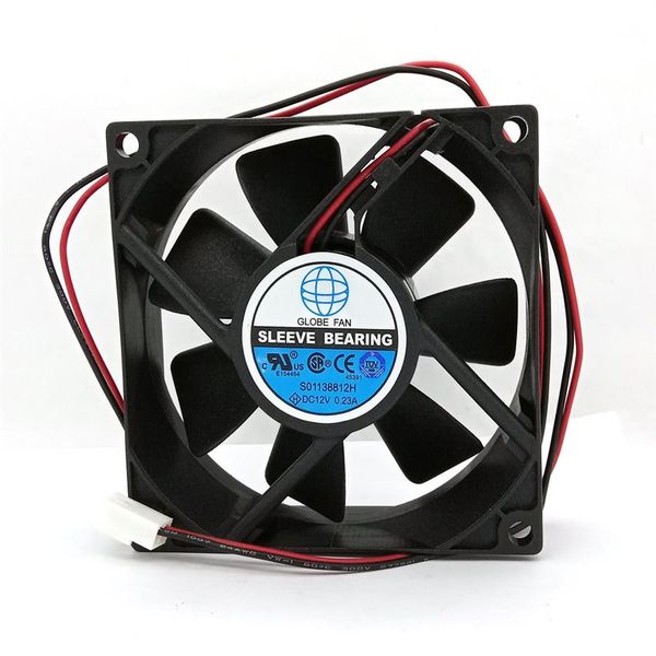 Nuovo originale GLOBE FAN S01138812H DC12V 0 23A S01138812M 80x80x25MM Ventola di raffreddamento del computer306n