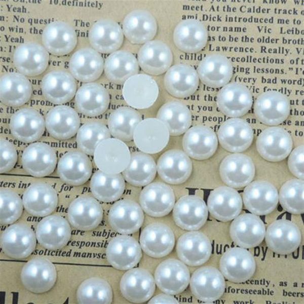 1000 Stück Flatback-Halbperlen, flache Rückseite, Acrylperlen, DIY, Basteln, Scrapbooking, 4, 6, 8, 10 mm262f