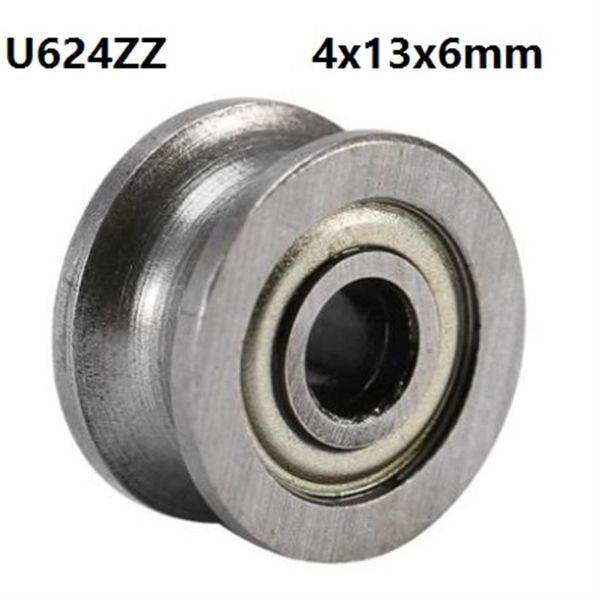 Lote de 500 peças U624ZZ 624UU SZU4-13 4x13x7mm U miniatura de rolamento de esferas com ranhura em forma de u 4 13 7mm275F