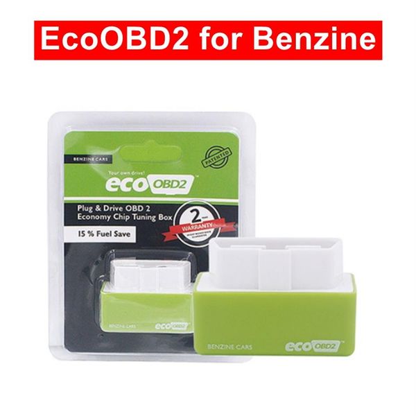Promoção de alta qualidade ferramenta de diagnóstico ecoobd2 economia verde caixa de ajuste de chip obdeco obd2 plugdrive para economia de combustível de carros de benzina232s