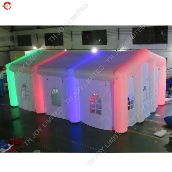 Iluminação led gigante atividades ao ar livre eventos tenda de casamento inflável aluguel de festa tendas de gramado comerciais vêm com ventilador de ar e l290j