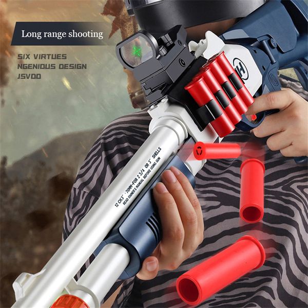 Песчаная игра вода Fun XM1014 S Gun Spray Toys S686 Бросая мягкая пуля Дети мальчик -модель боевого оружия Модель игрушечного пистолета 230719