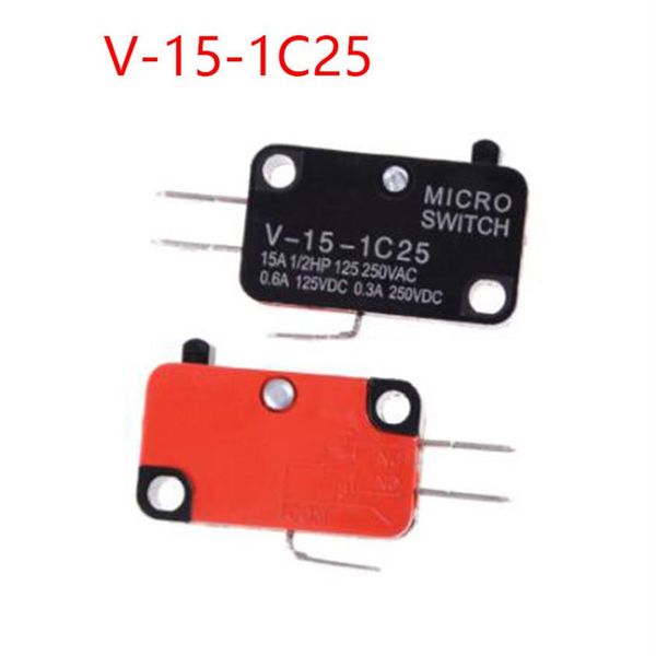 Lote de 100 unidades x Arcade Cherry Botão de micro-interruptor da porta do forno de micro-ondas SPDT 1 NO 1 NC V-15-1C25217R